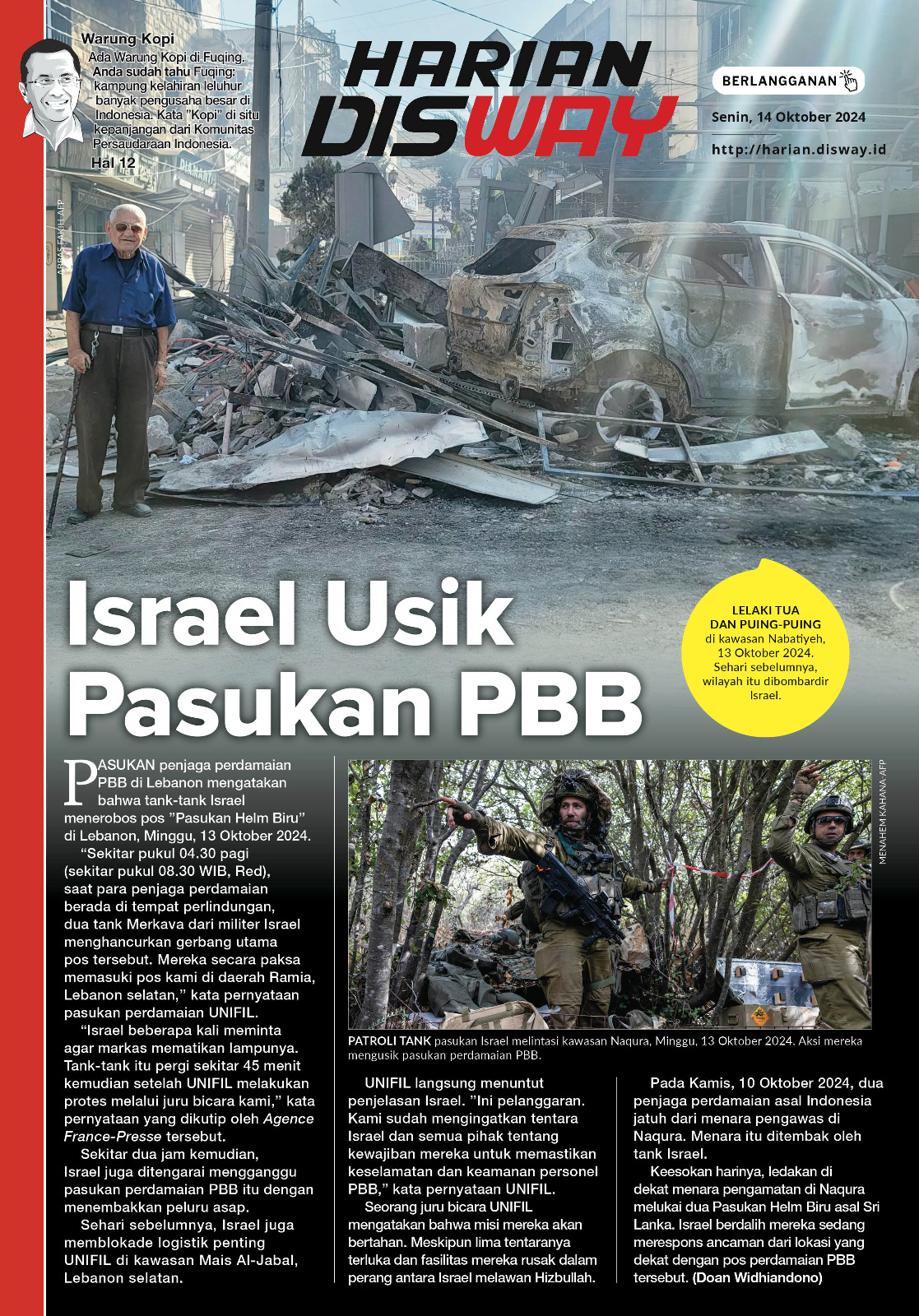 Israel Usik Pasukan PBB