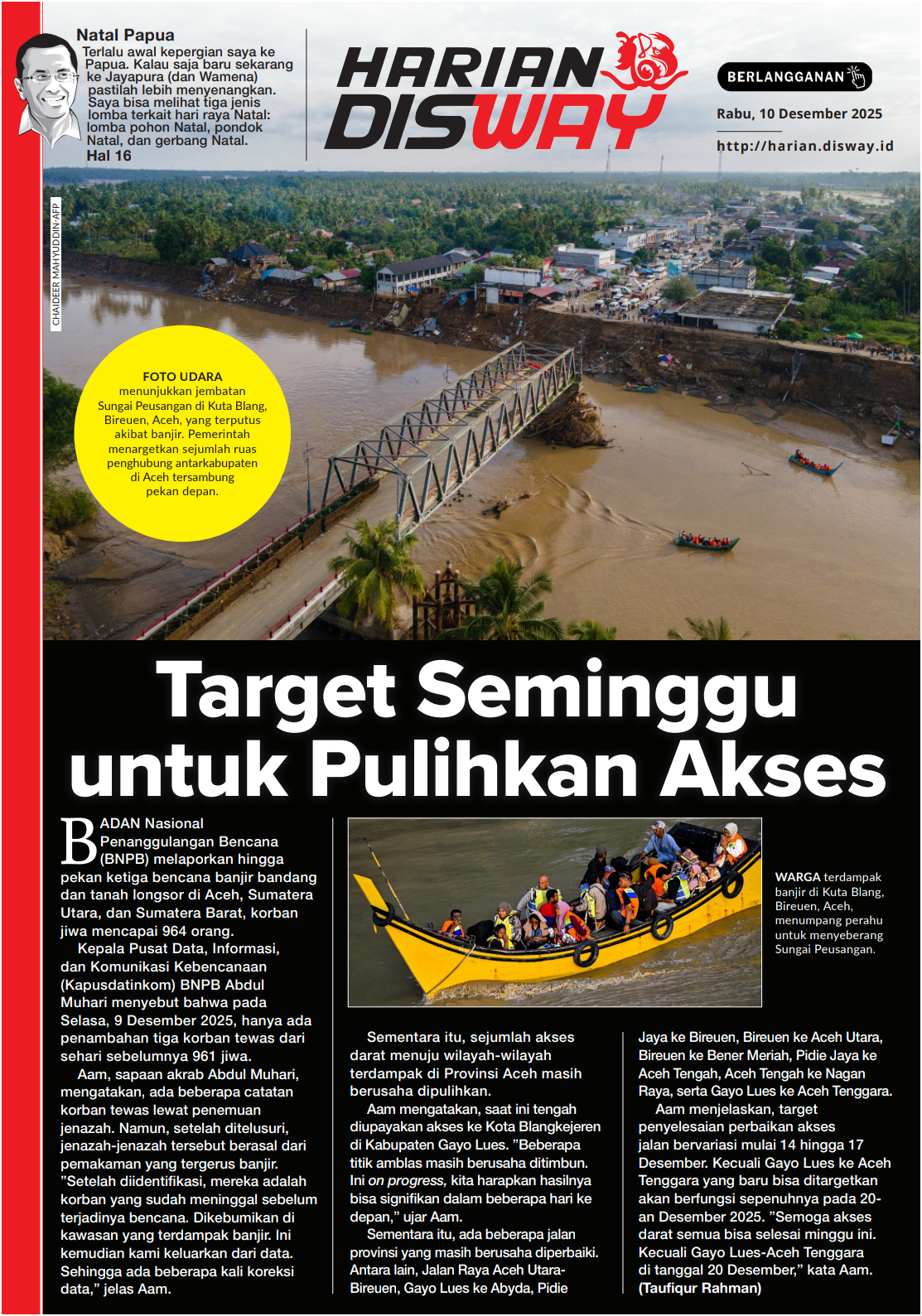 Target Seminggu untuk Pulihkan Akses