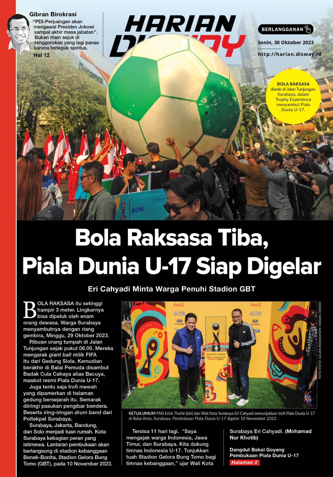 Bola Raksasa Tiba, Piala Dunia U-17 Siap