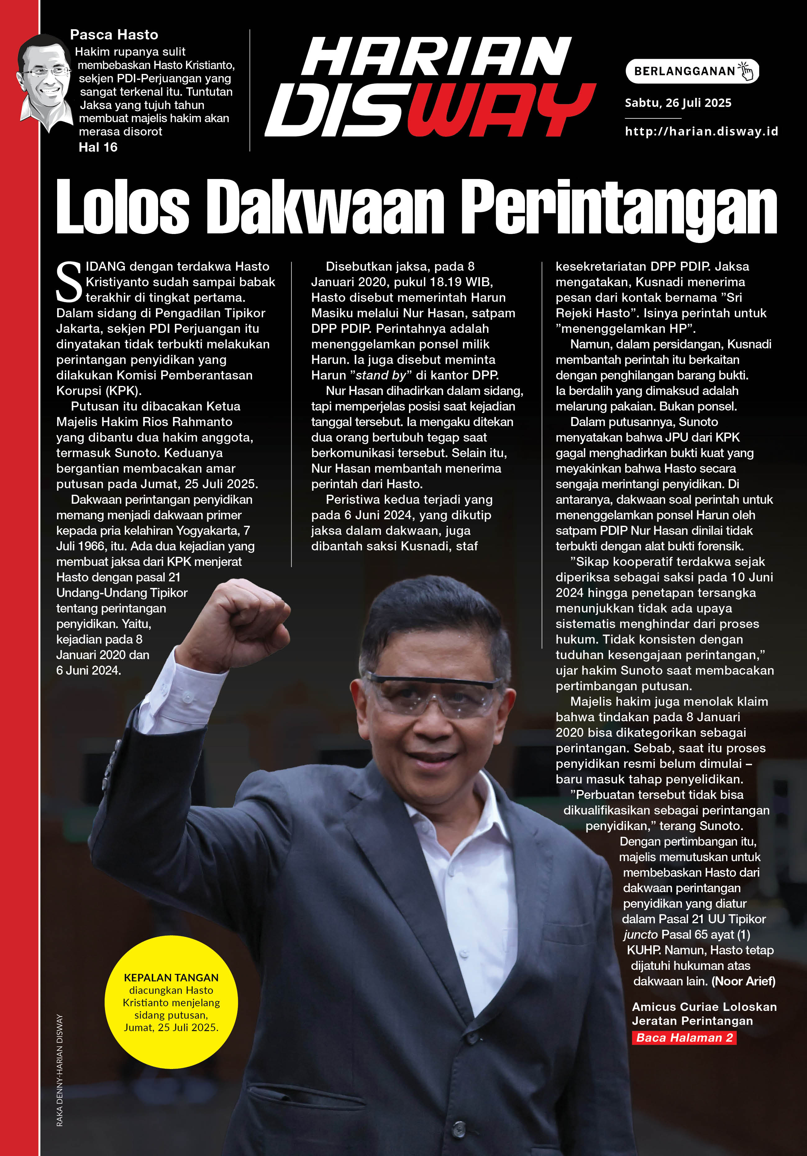 Lolos Dakwaan Perintangan