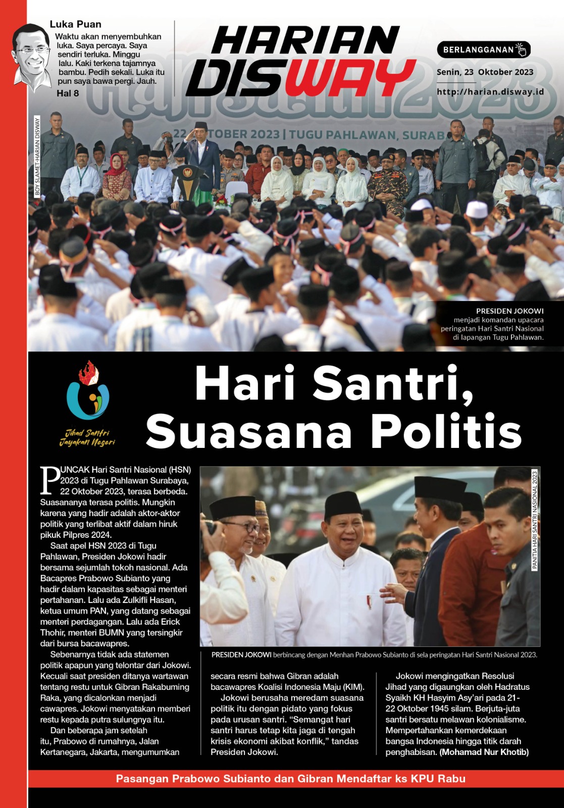 Hari Santri, Suasana Politis