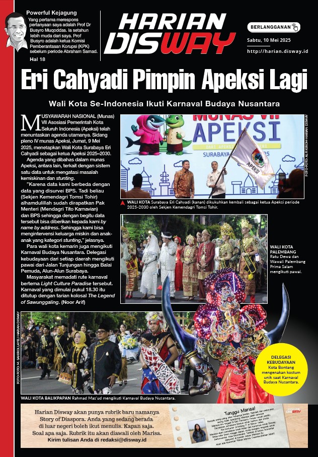 Eri Cahyadi Pimpin Apeksi Lagi