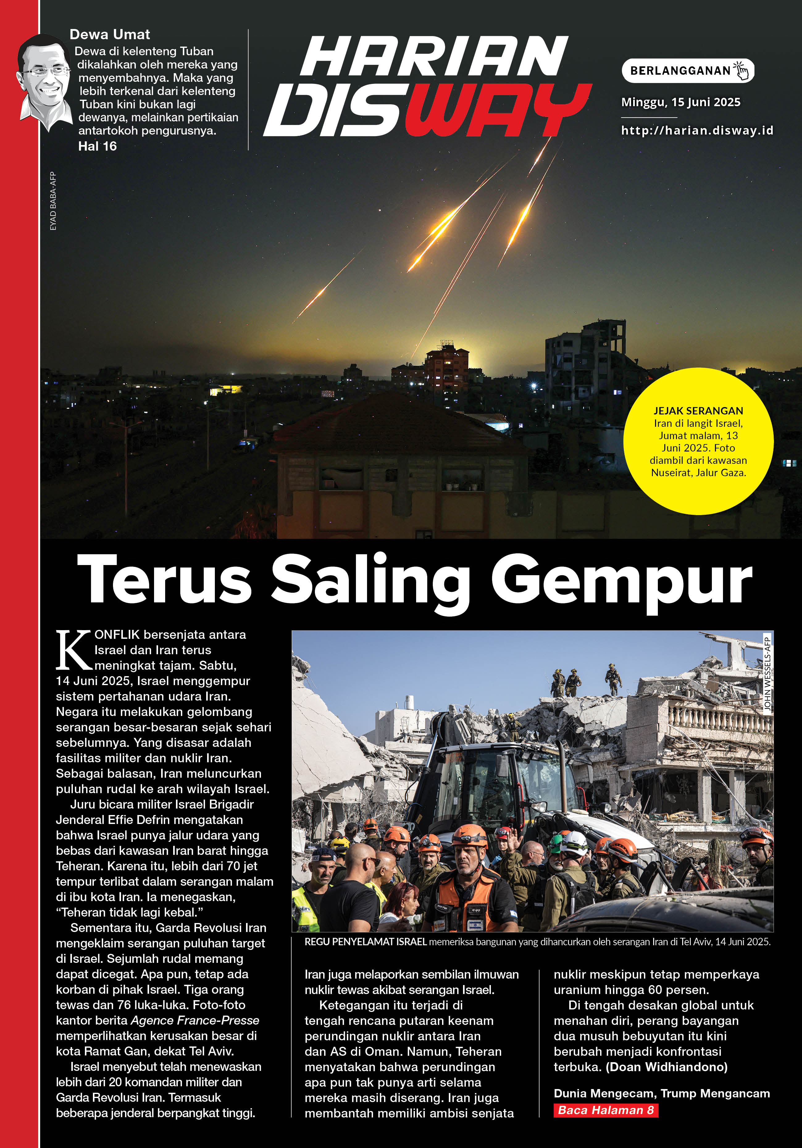 Terus Saling Gempur