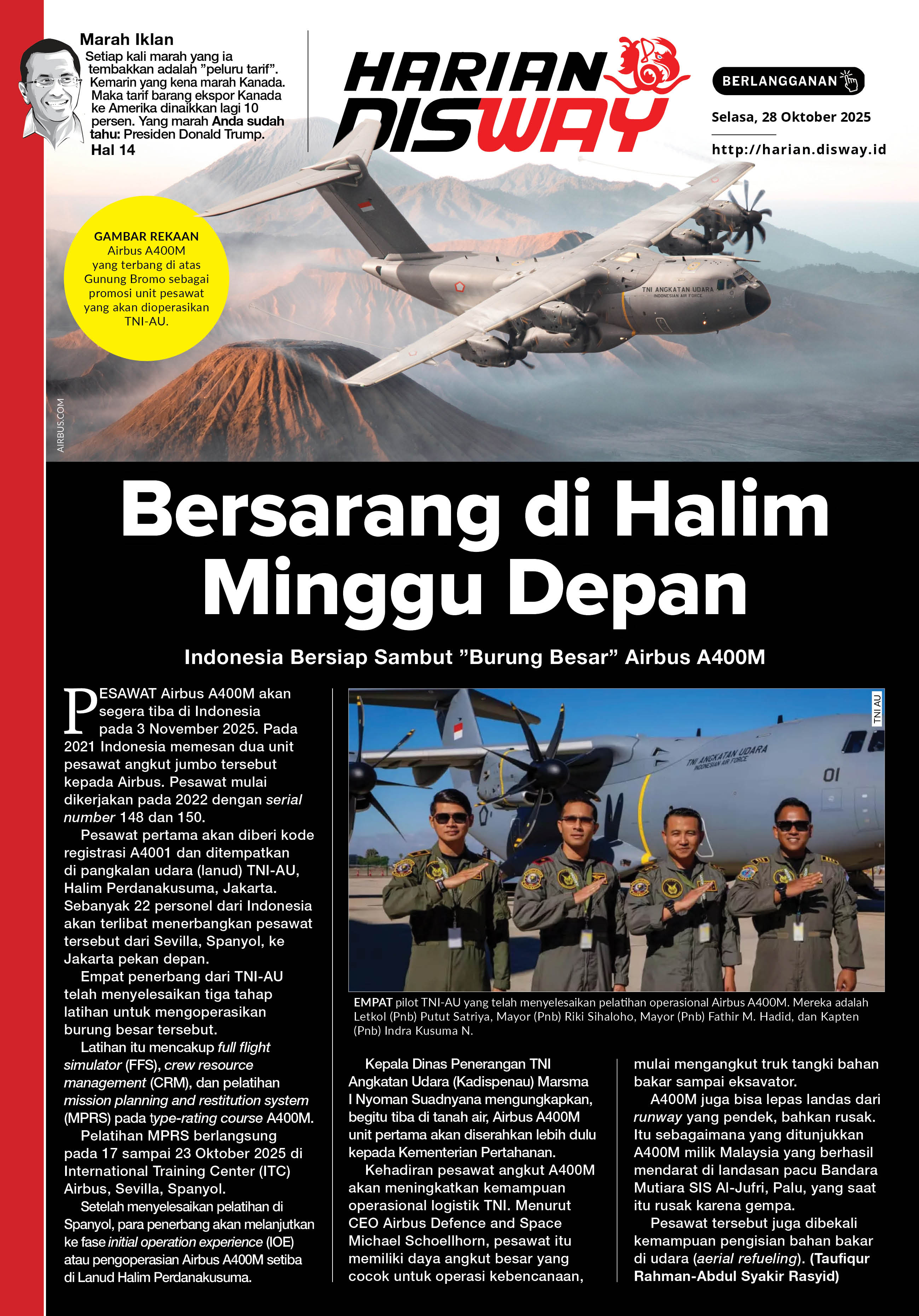Bersarang di Halim Minggu Depan