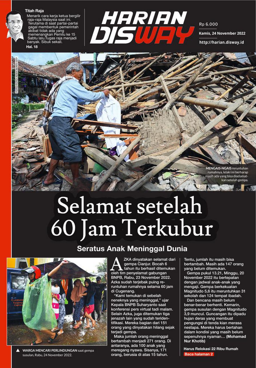 Selamat setelah 60 Jam Terkubur