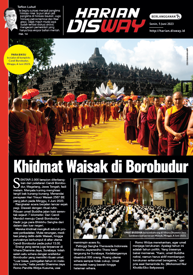 Khidmat Waisak di Borobudur