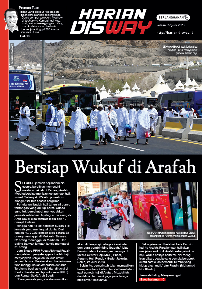 Bersiap Wukuf di Arafah