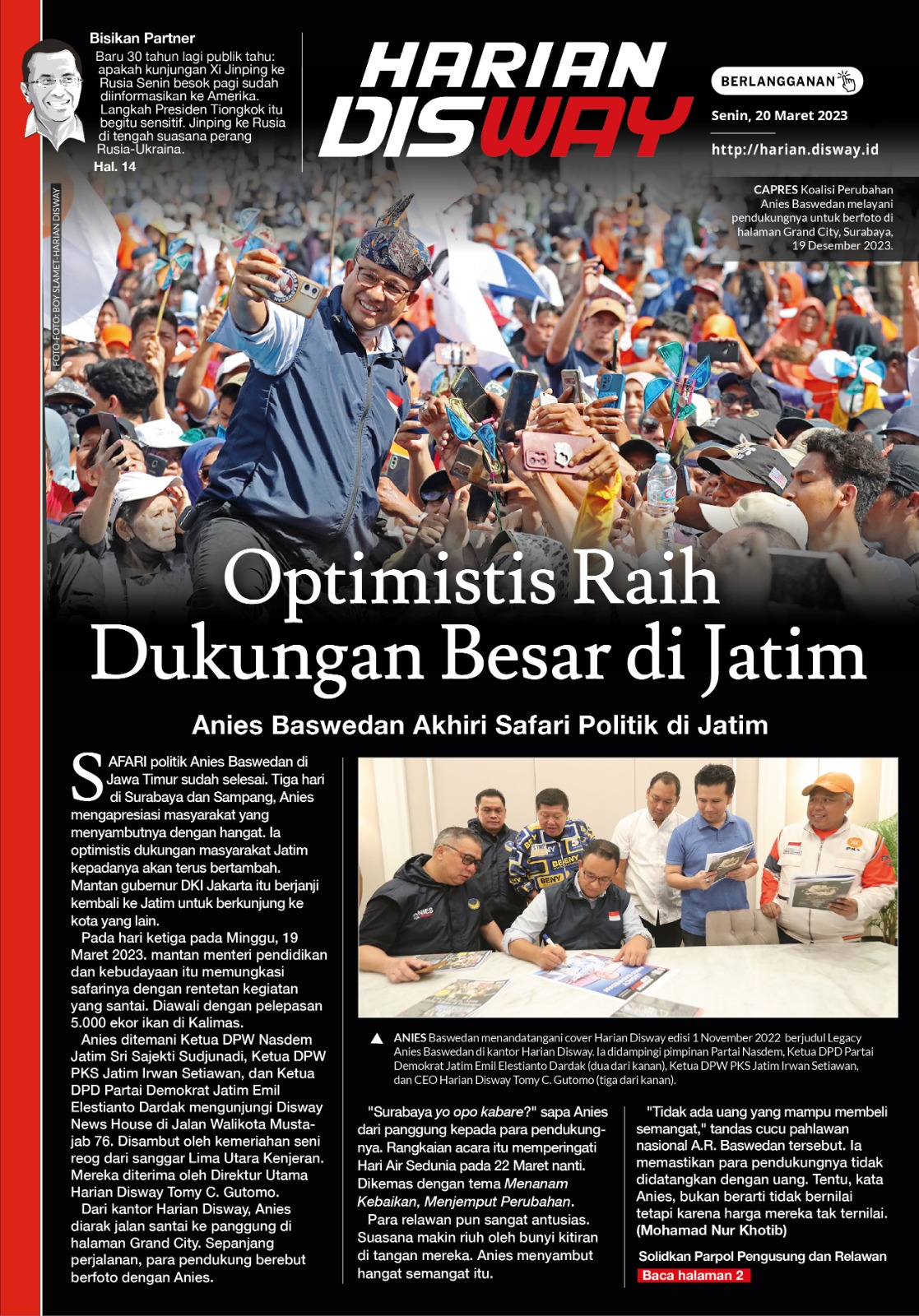 Optimistis Raih Dukungan Besar di Jatim