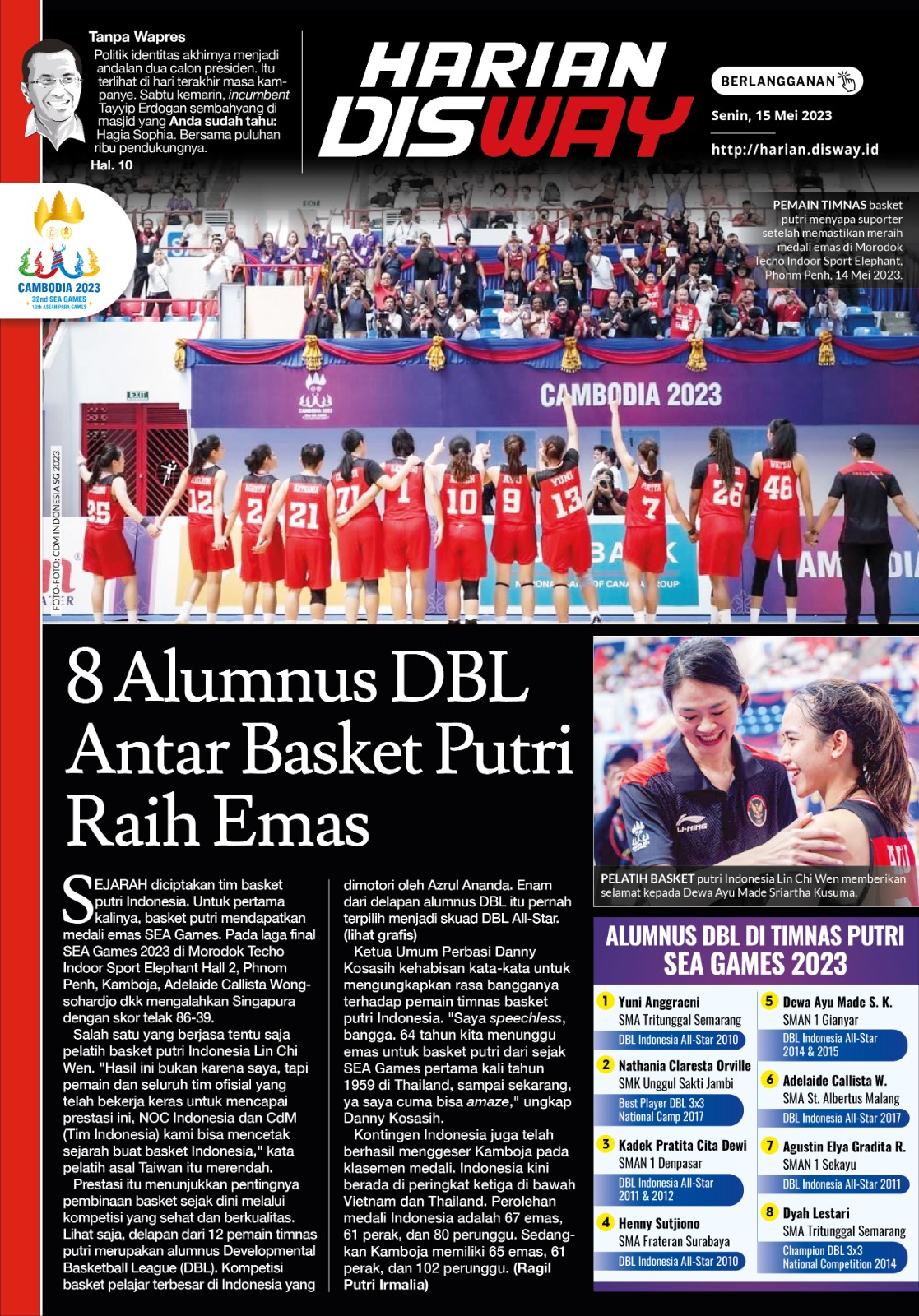 8 Alumnus DBL Antar Basket Putri Raih Em