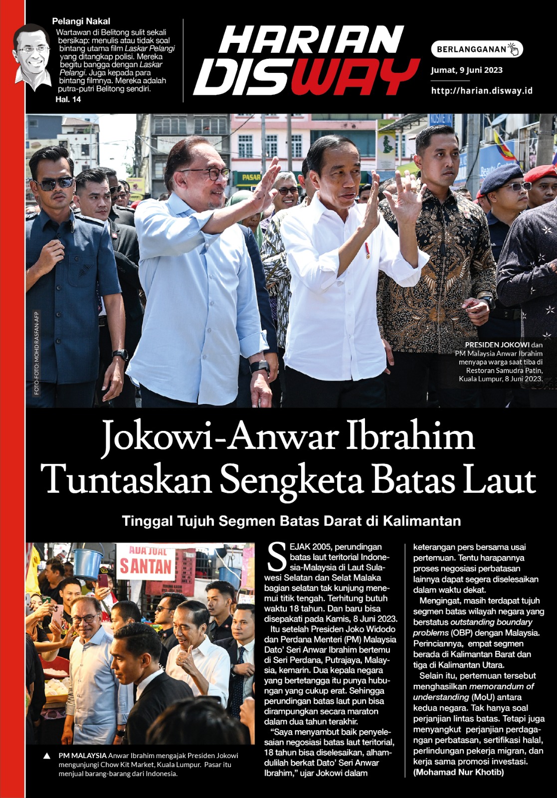 Jokowi-Anwar Ibrahim Tuntaskan Sengketa 