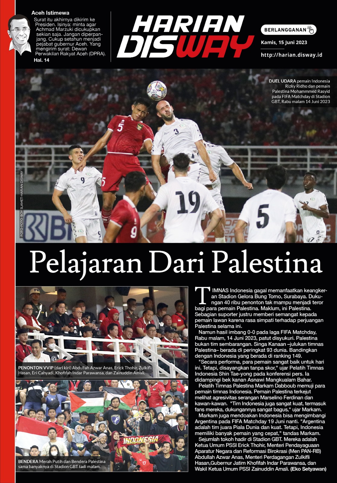 Pelajaran Dari Palestina