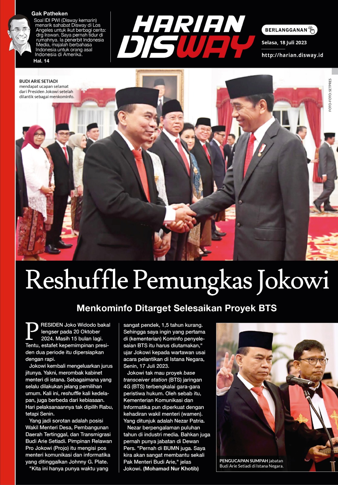 Reshuffle Pemungkas Jokowi