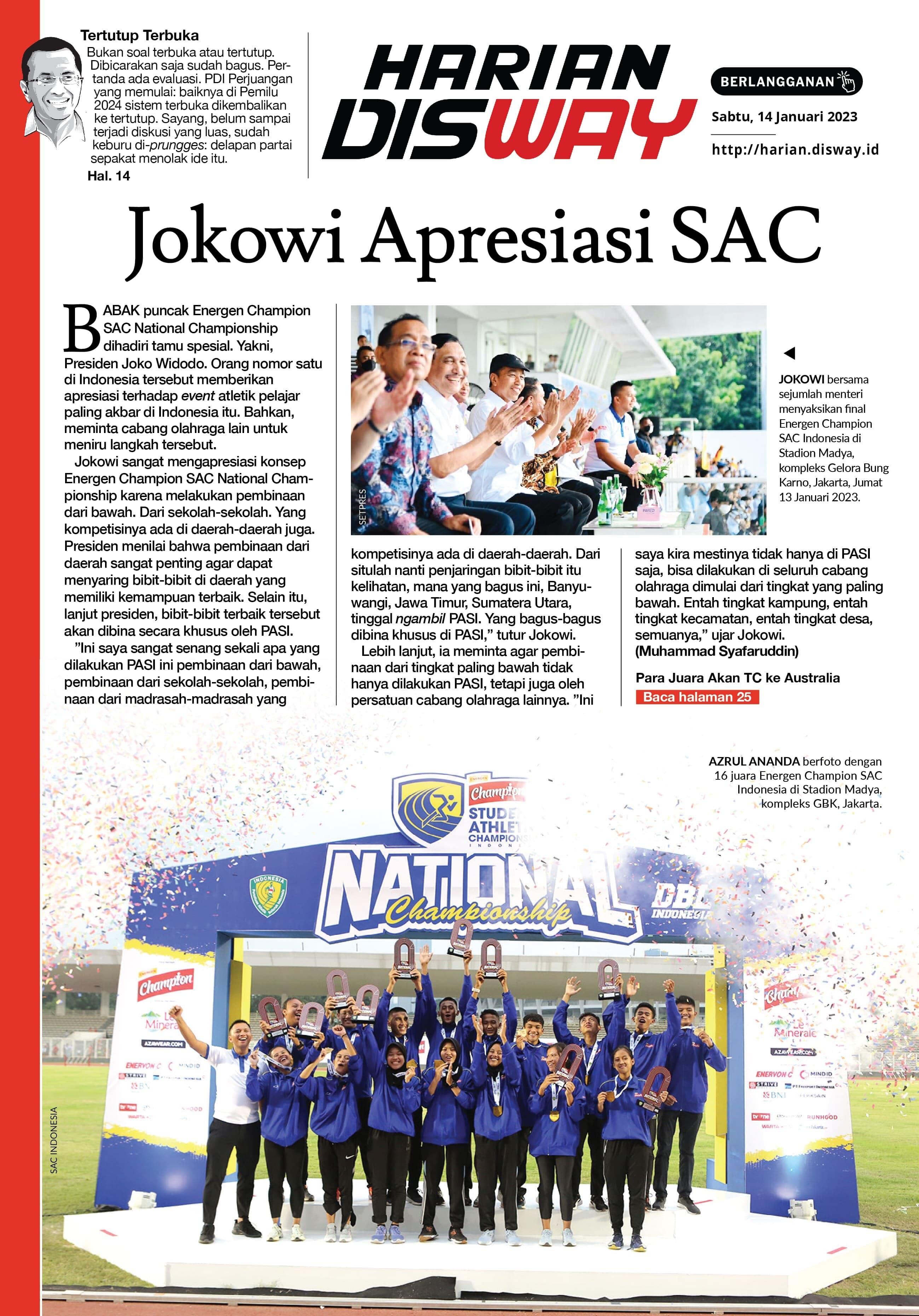 Jokowi Apresiasi SAC