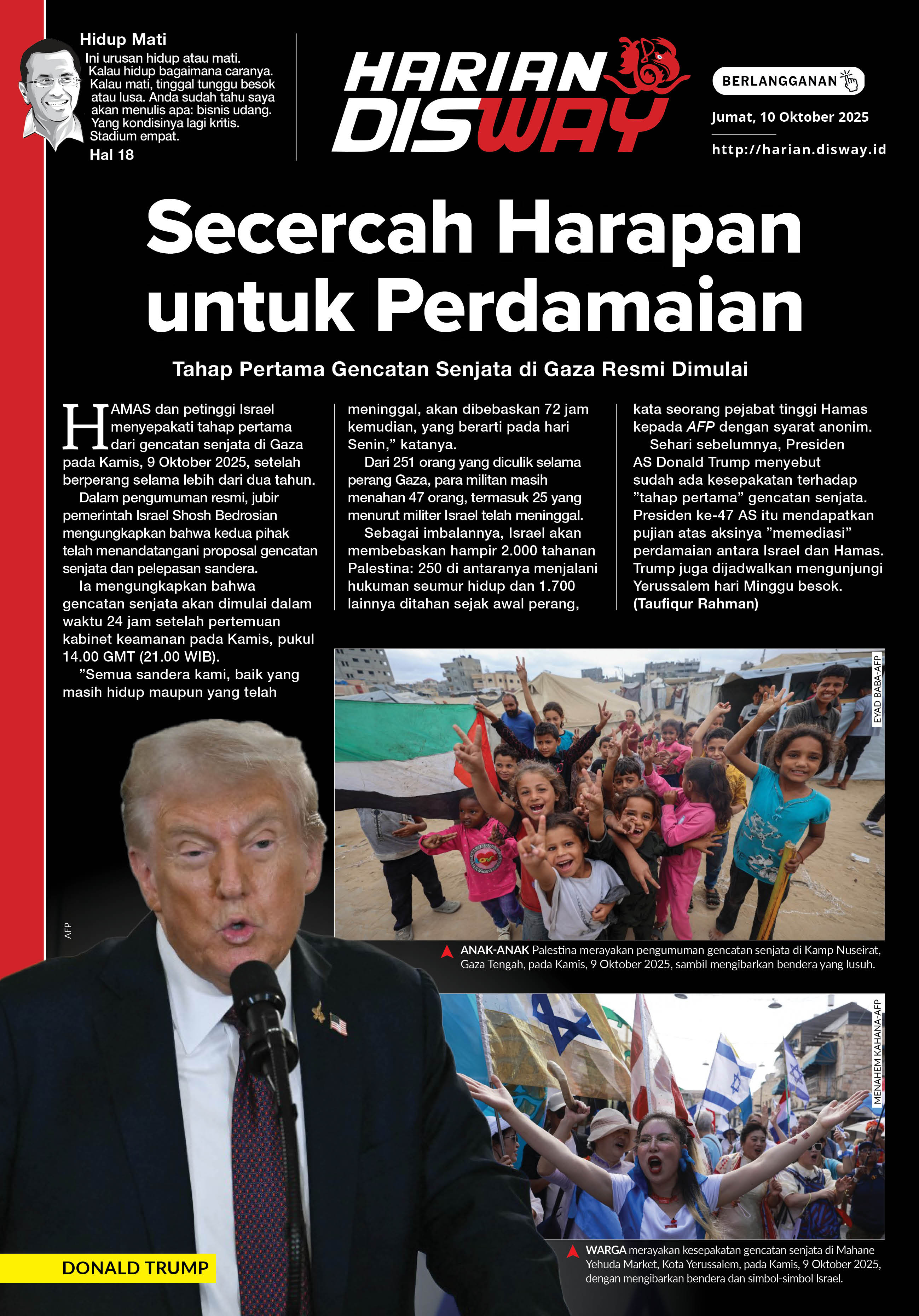 Secercah Harapan untuk Perdamaian