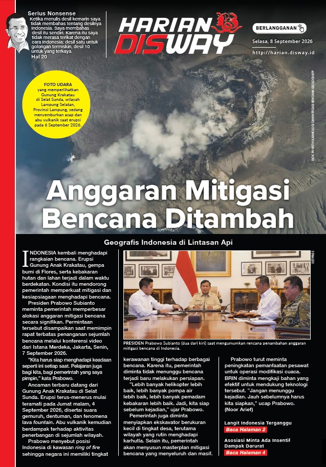 Anggaran Mitigasi Bencana Ditambah