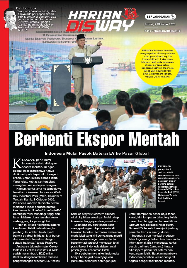 Berhenti Ekspor Mentah