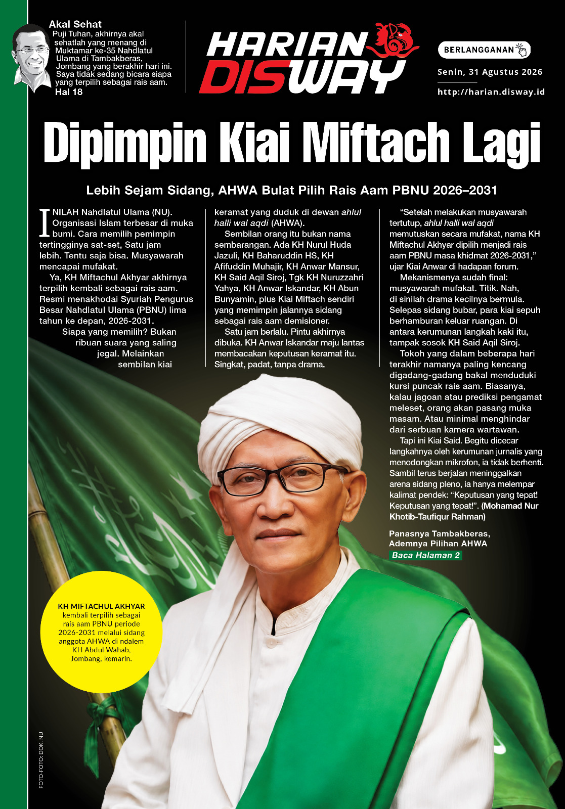 Dipimpin Kiai Miftach Lagi
