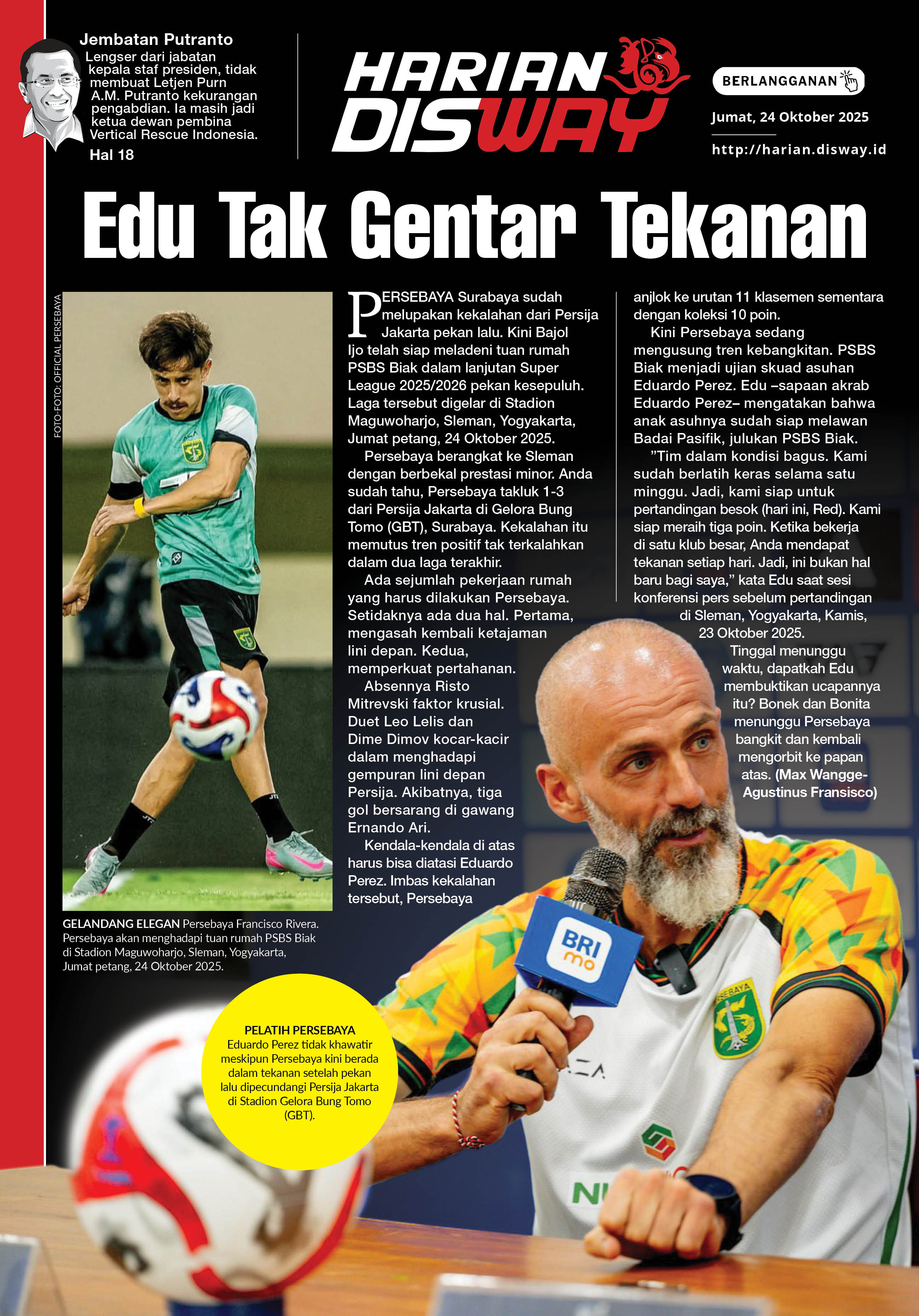 Edu Tak Gentar Tekanan