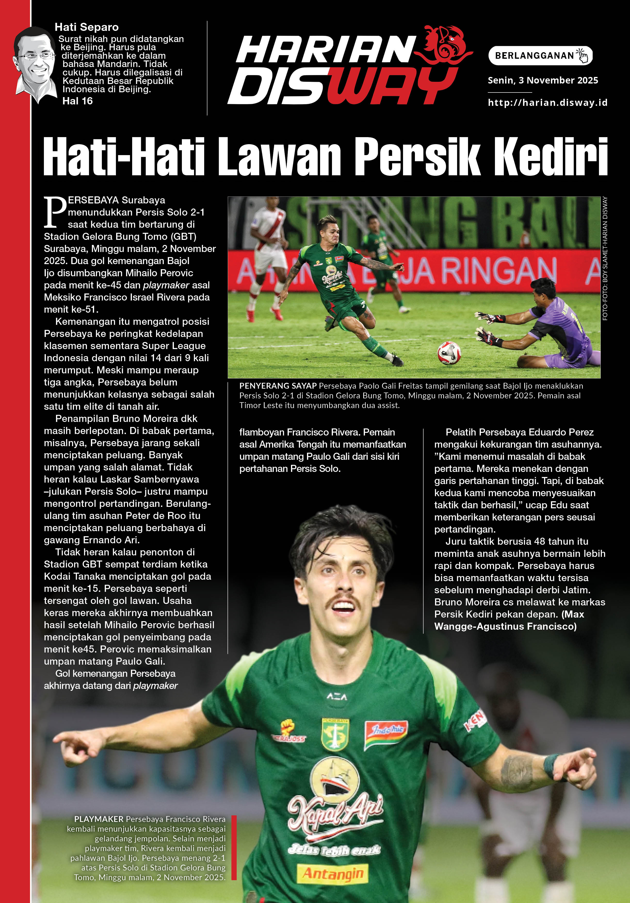 Hati-Hati Lawan Persik Kediri