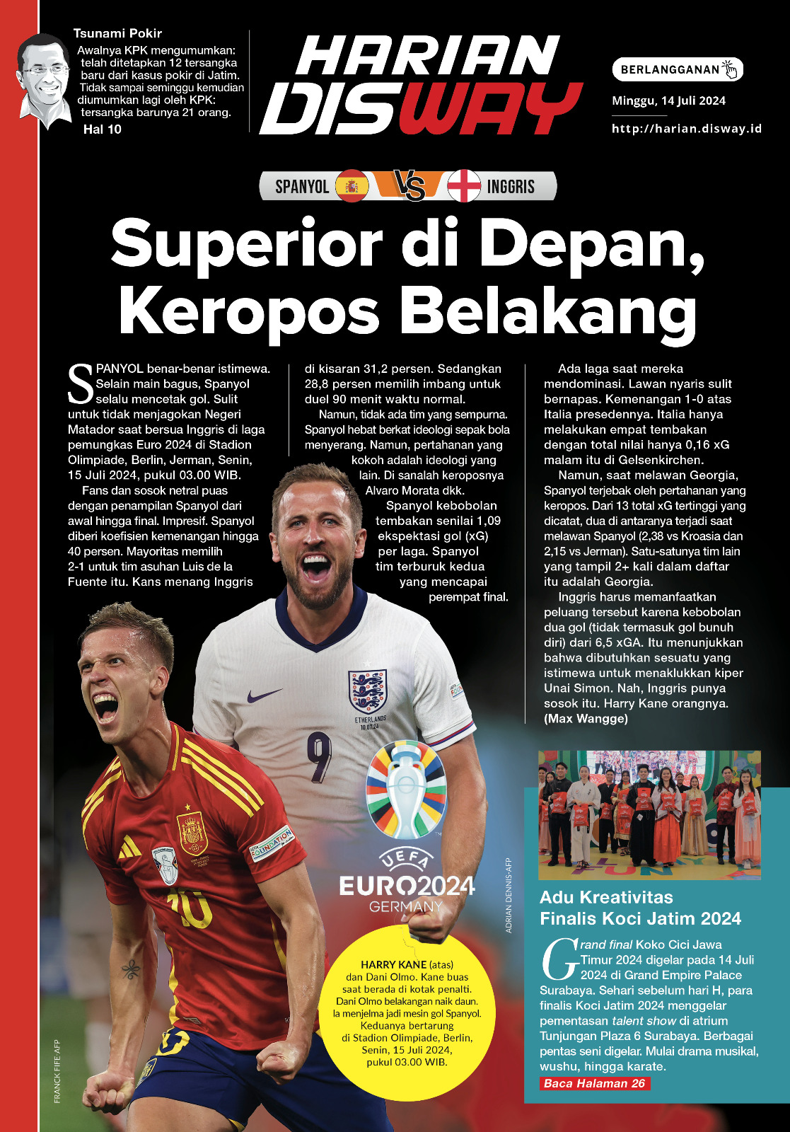 Superior di Depan, Keropos Belakang