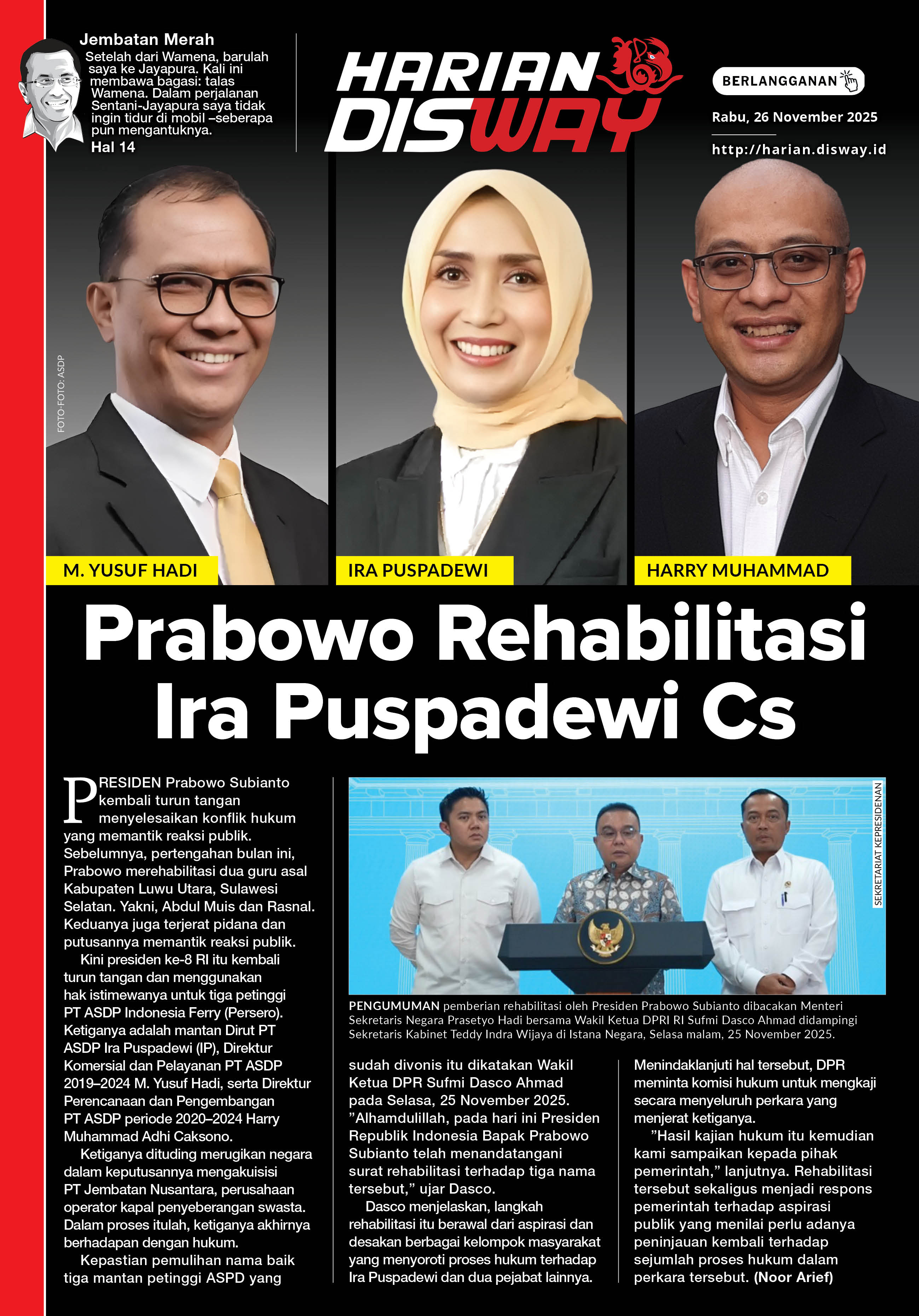 Prabowo Rehabilitasi Ira Puspadewi Cs