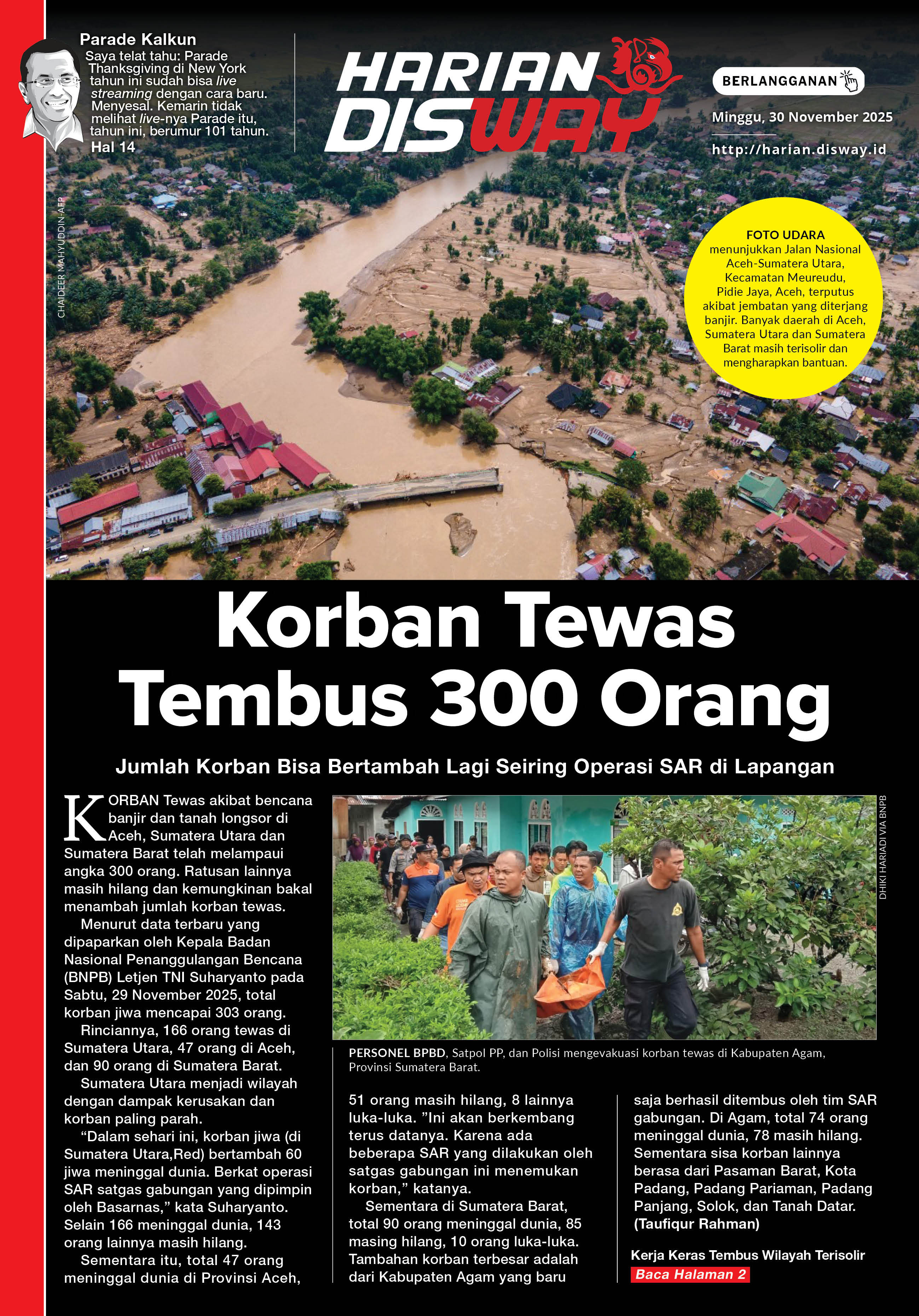 Korban Tewas Tembus 300 Orang