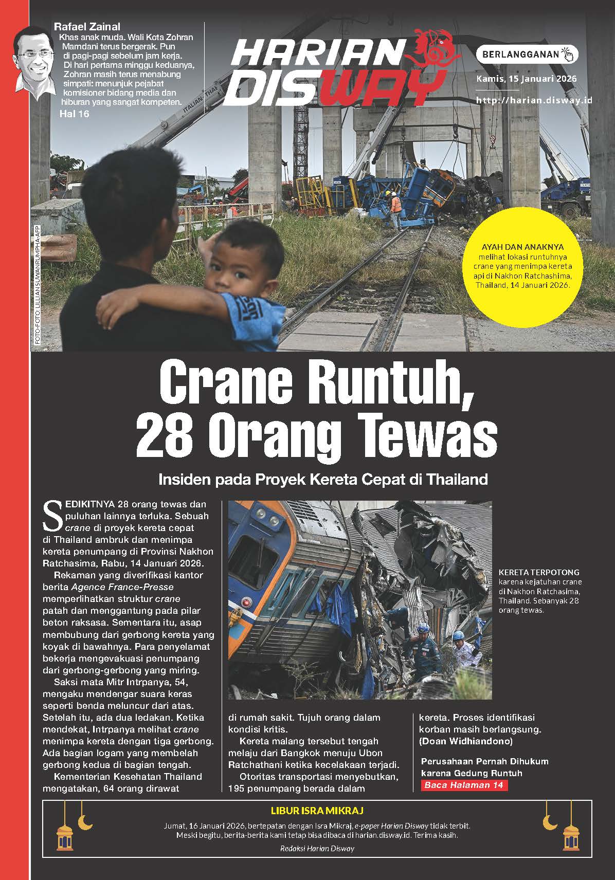 Crane Runtuh, 28 Orang Tewas