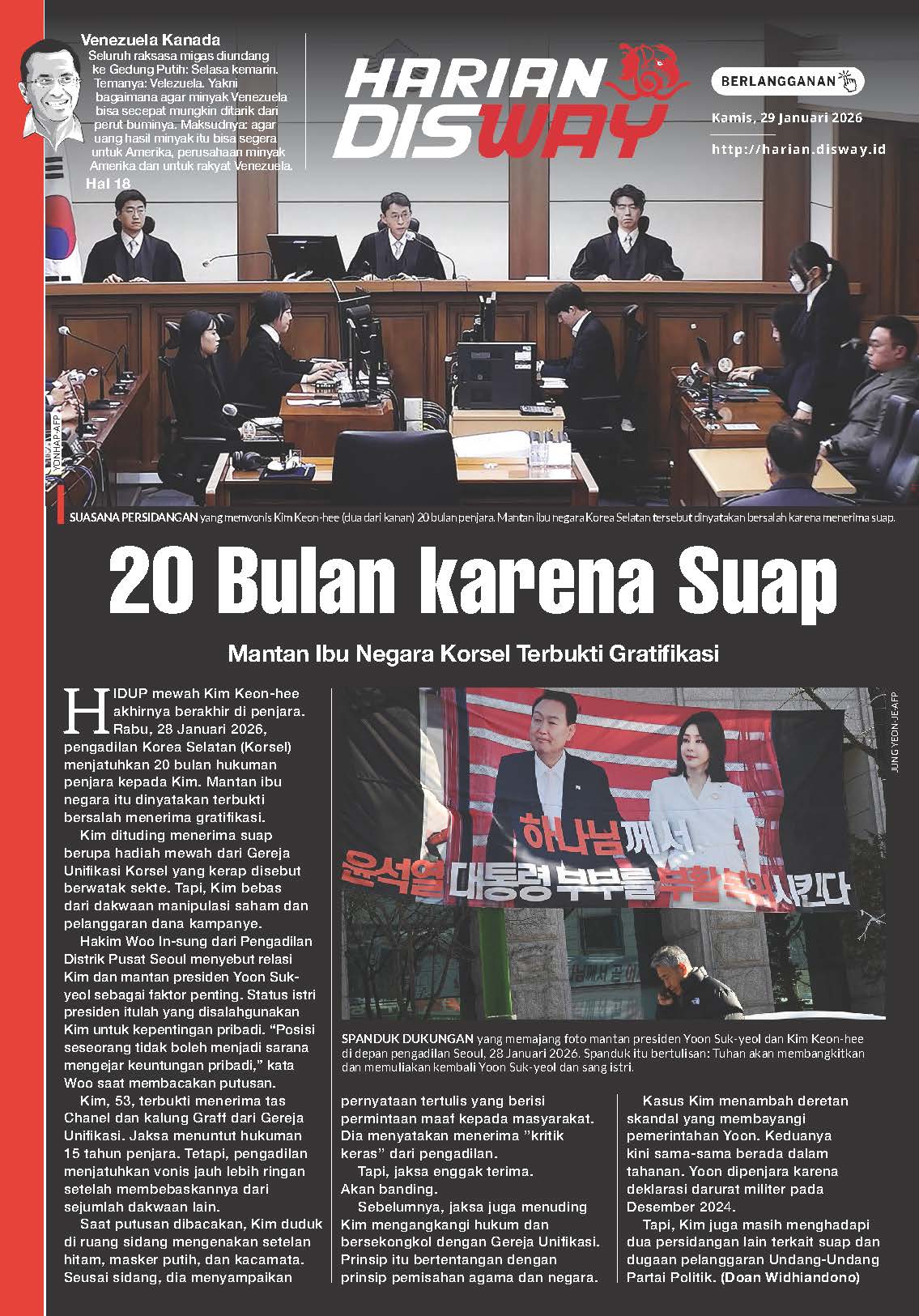 20 Bulan karena Suap