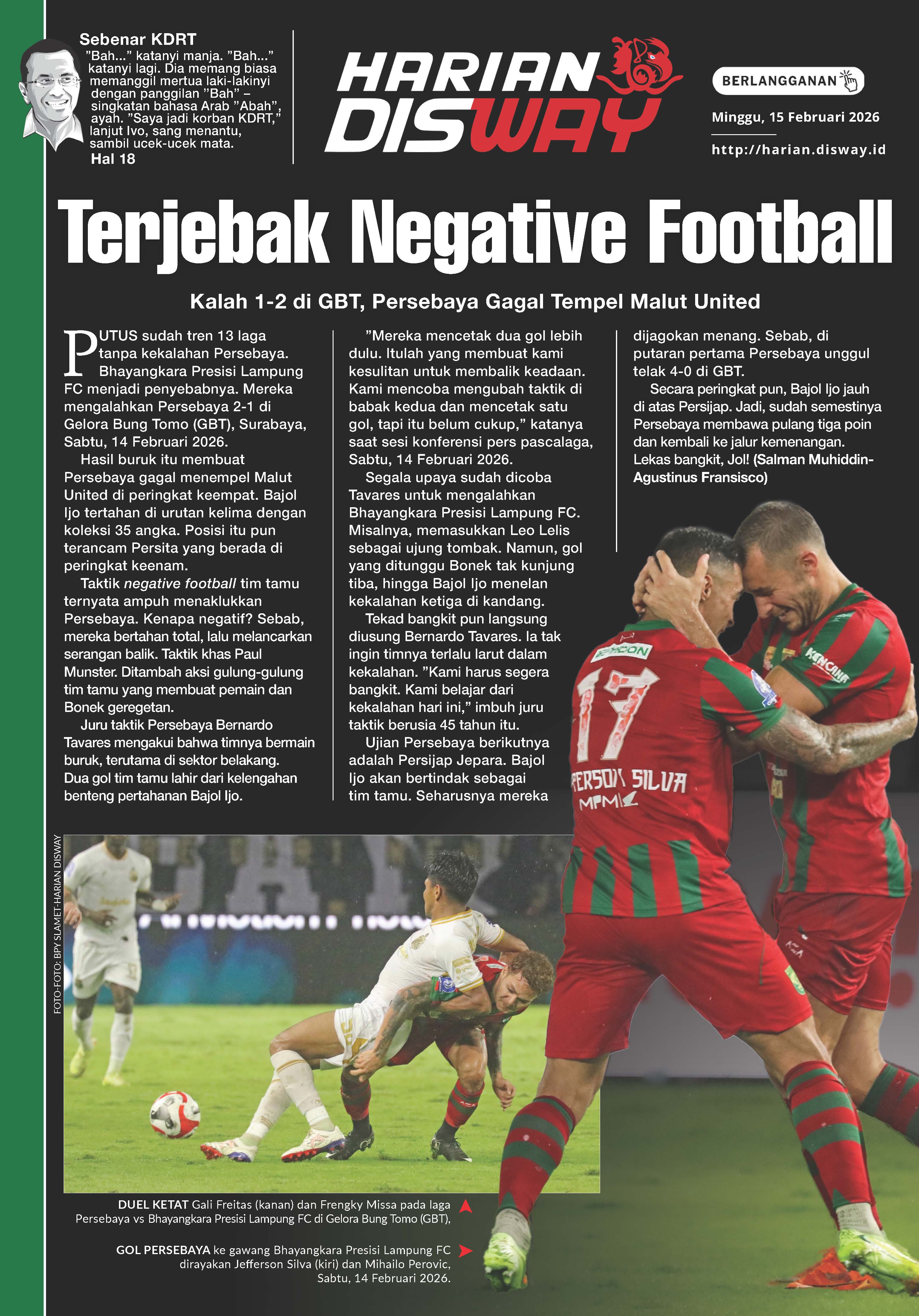 Terjebak Negative Football