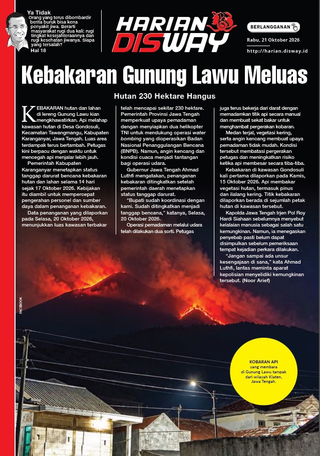 Kebakaran Gunung Lawu Meluas