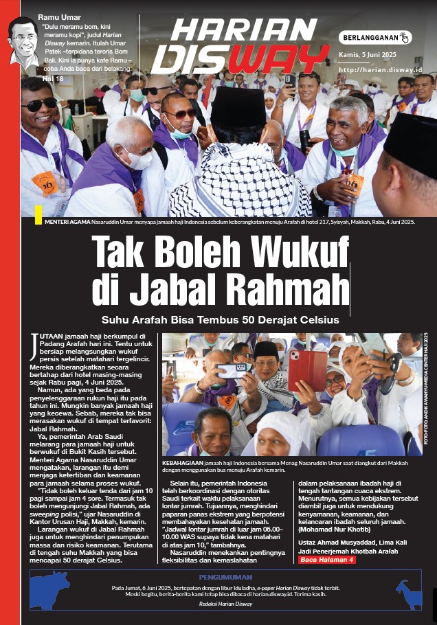 Tak Boleh Wukuf di Jabal Rahmah