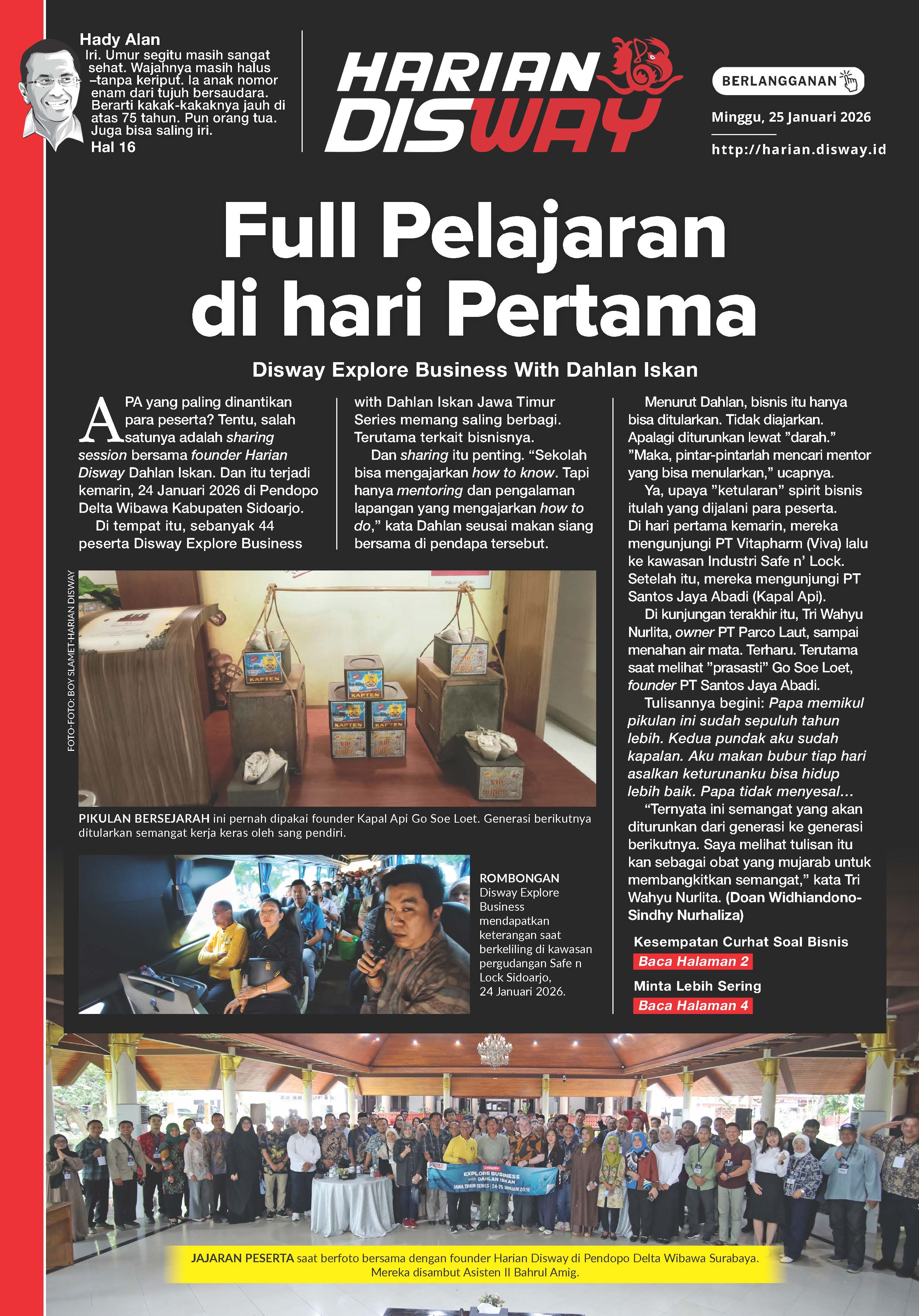 Full Pelajaran di hari Pertama