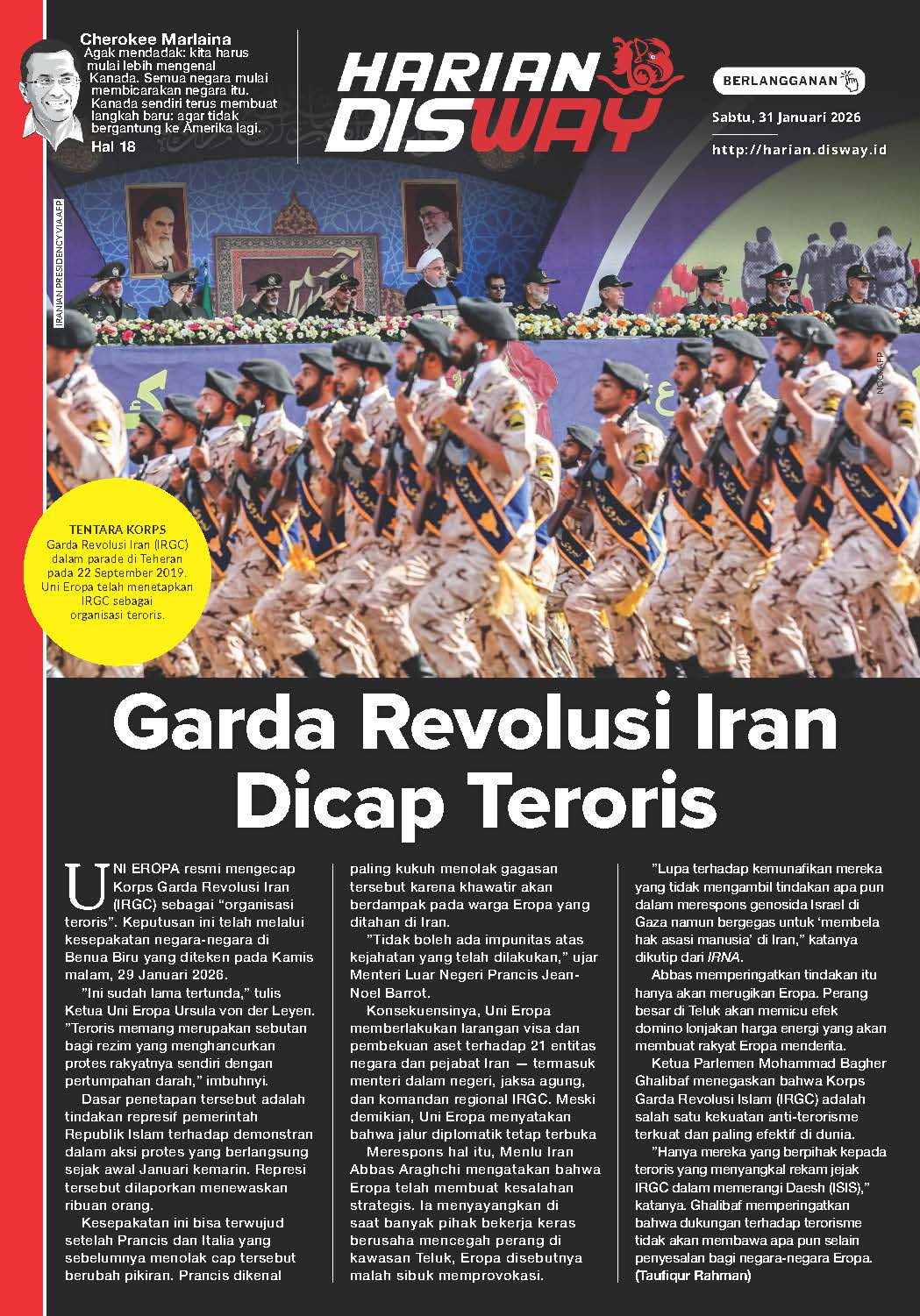 Garda Revolusi Iran Dicap Teroris