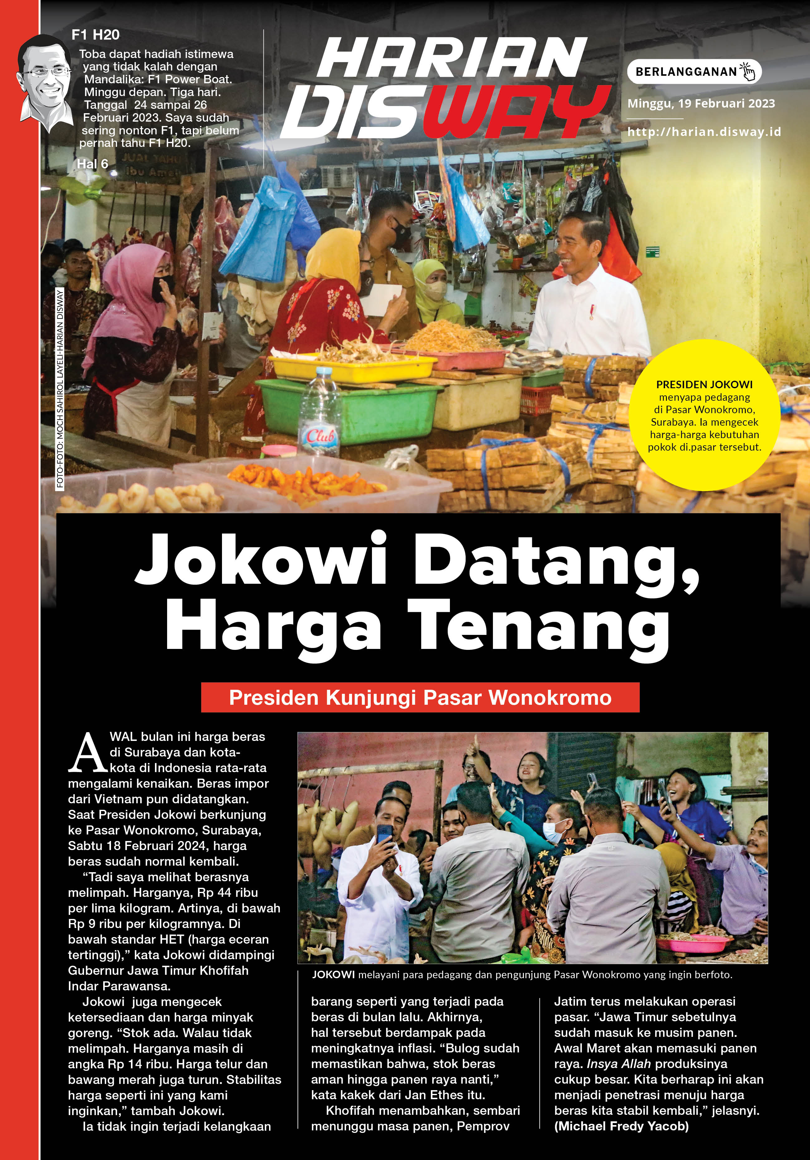 Jokowi Datang, Harga Tenang