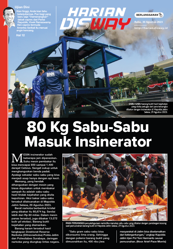 80 Kg Sabu-Sabu Masuk Insinerator