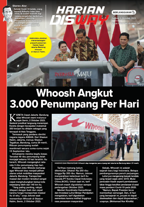 Whoosh Angkut 3.000 Penumpang Per Hari