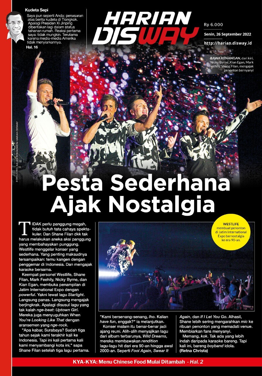 Pesta Sederhana Ajak Nostalgia Westlife