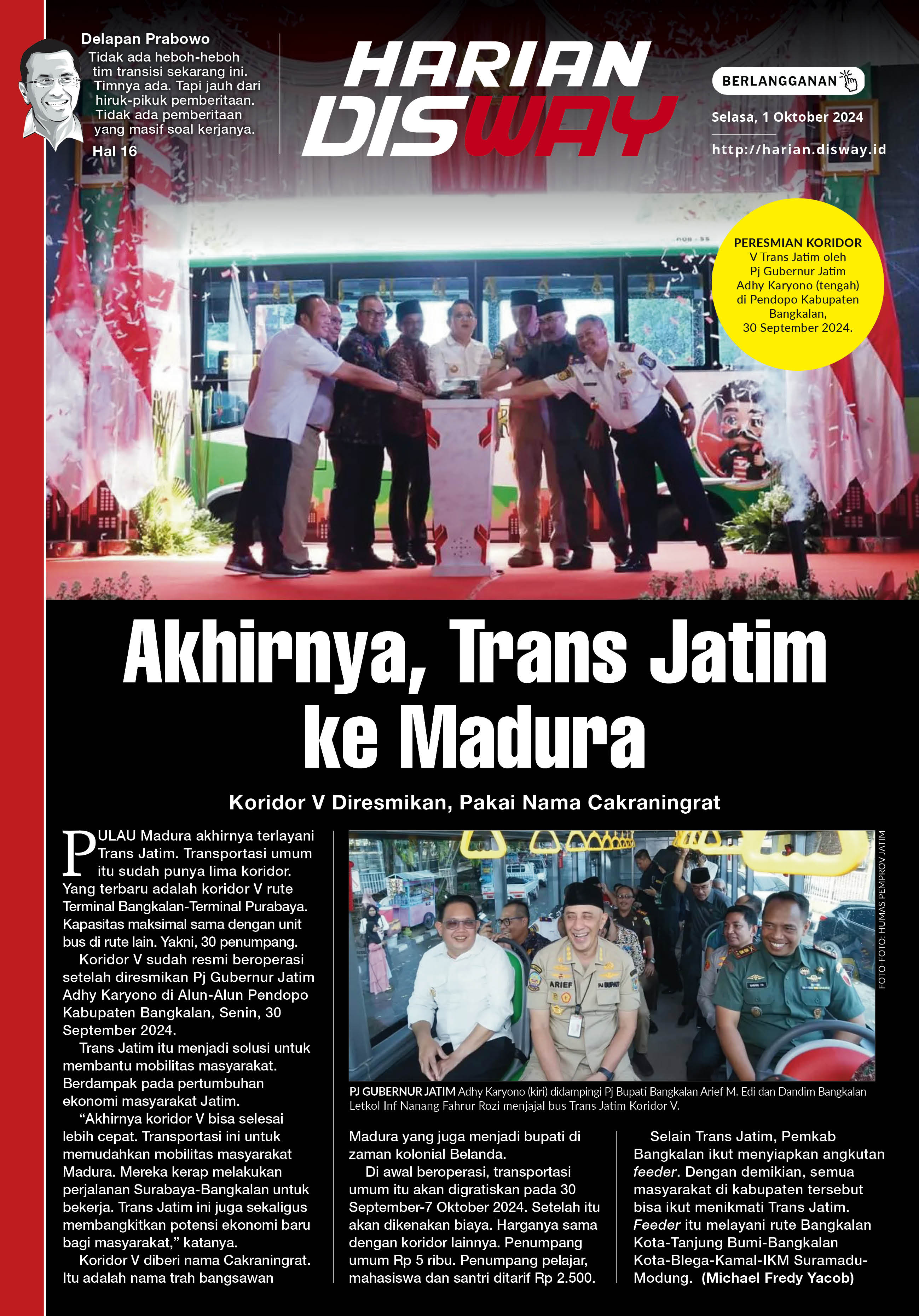 Akhirnya, Trans Jatim ke Madura