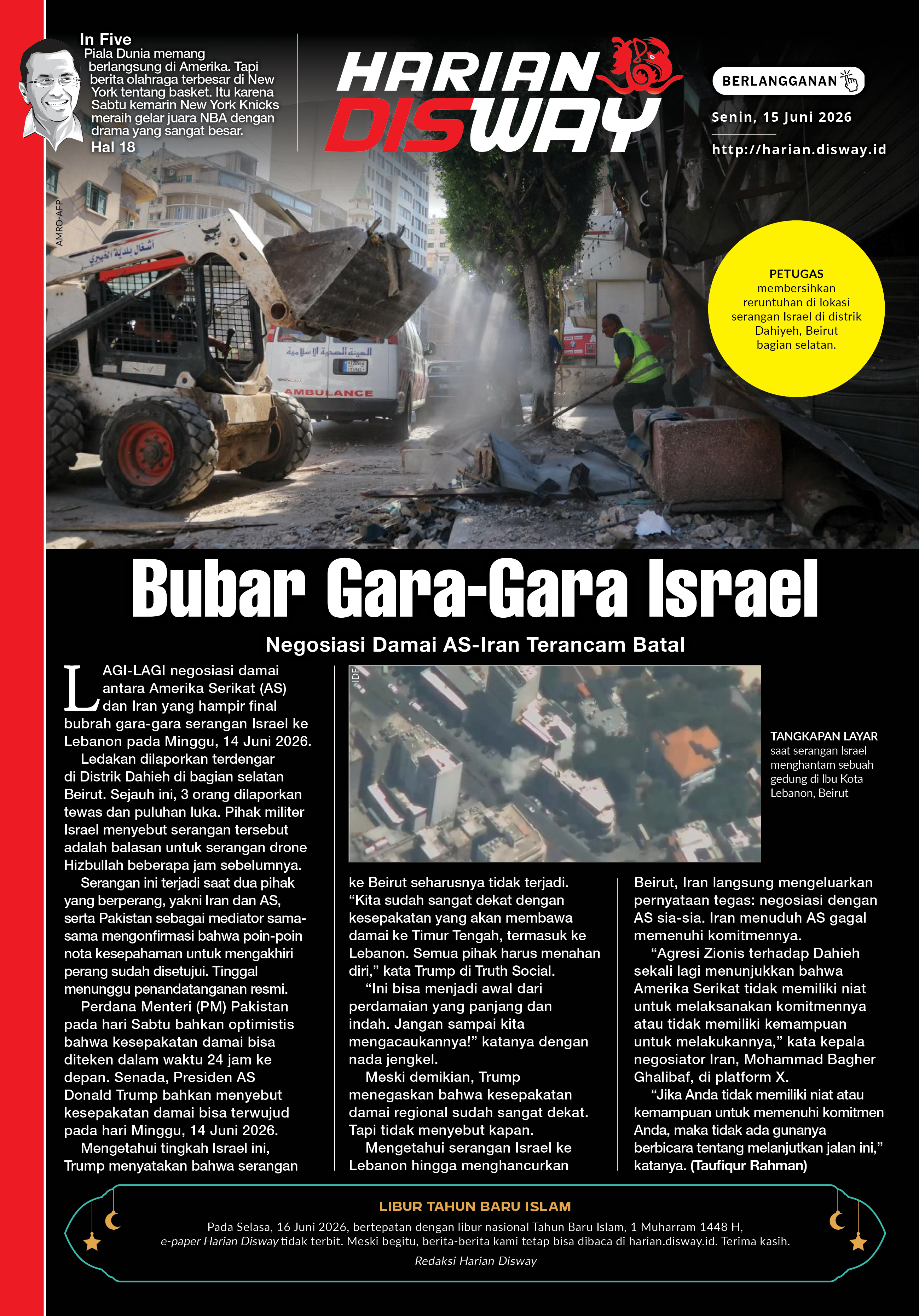 Bubar Gara-Gara Israel