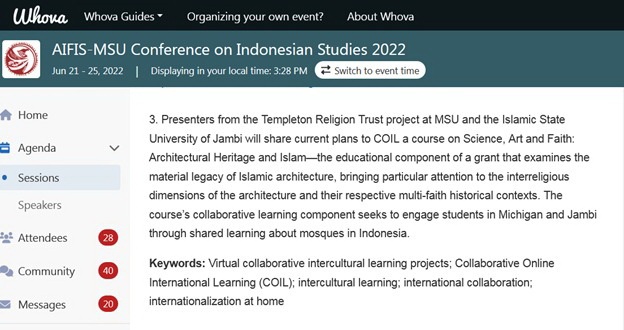 Kegiatan kolaboratif UIN STS Jambi-MSU Amerika Berjalan dengan Pesat
