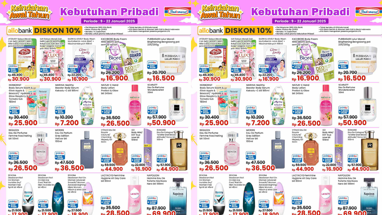 Katalog Promo Indomaret Edisi Akhir Pekan 12 Januari 2025, Sabun Mandi Cair Cuma 16 Ribuan