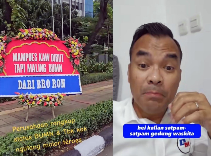 Dirut Waskita Karya Ditangkap, Bos Kontraktor 'Bro Ron' Kirim Karangan Bunga, 'Mampoes Kau Dirut!'