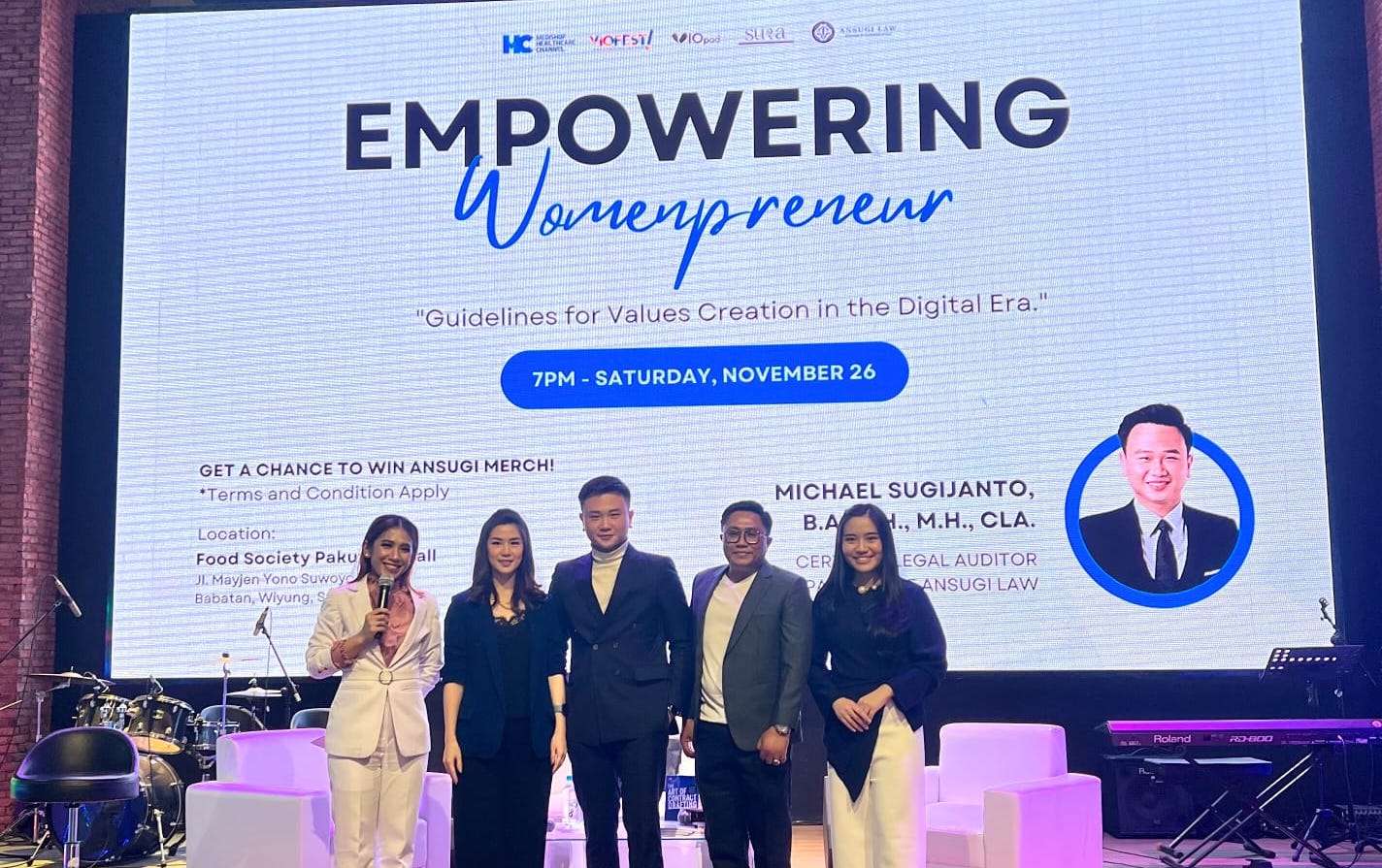 Michael Sugijanto dari Ansugi Law Bawa Materi Berprespektif Hukum dalam Empowering Womenpreneur