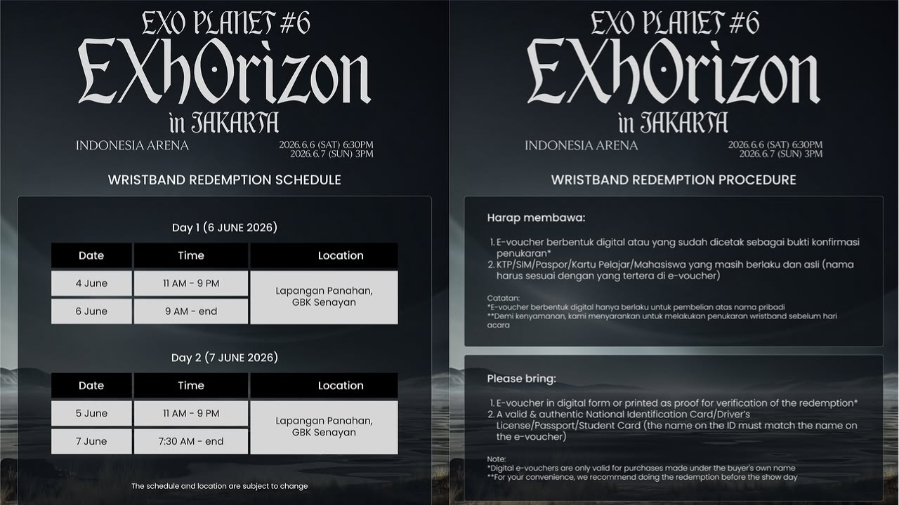 Jadwal Penukaran Tiket Konser EXO di Jakarta 2026, Cek Lokasinya EXO-L