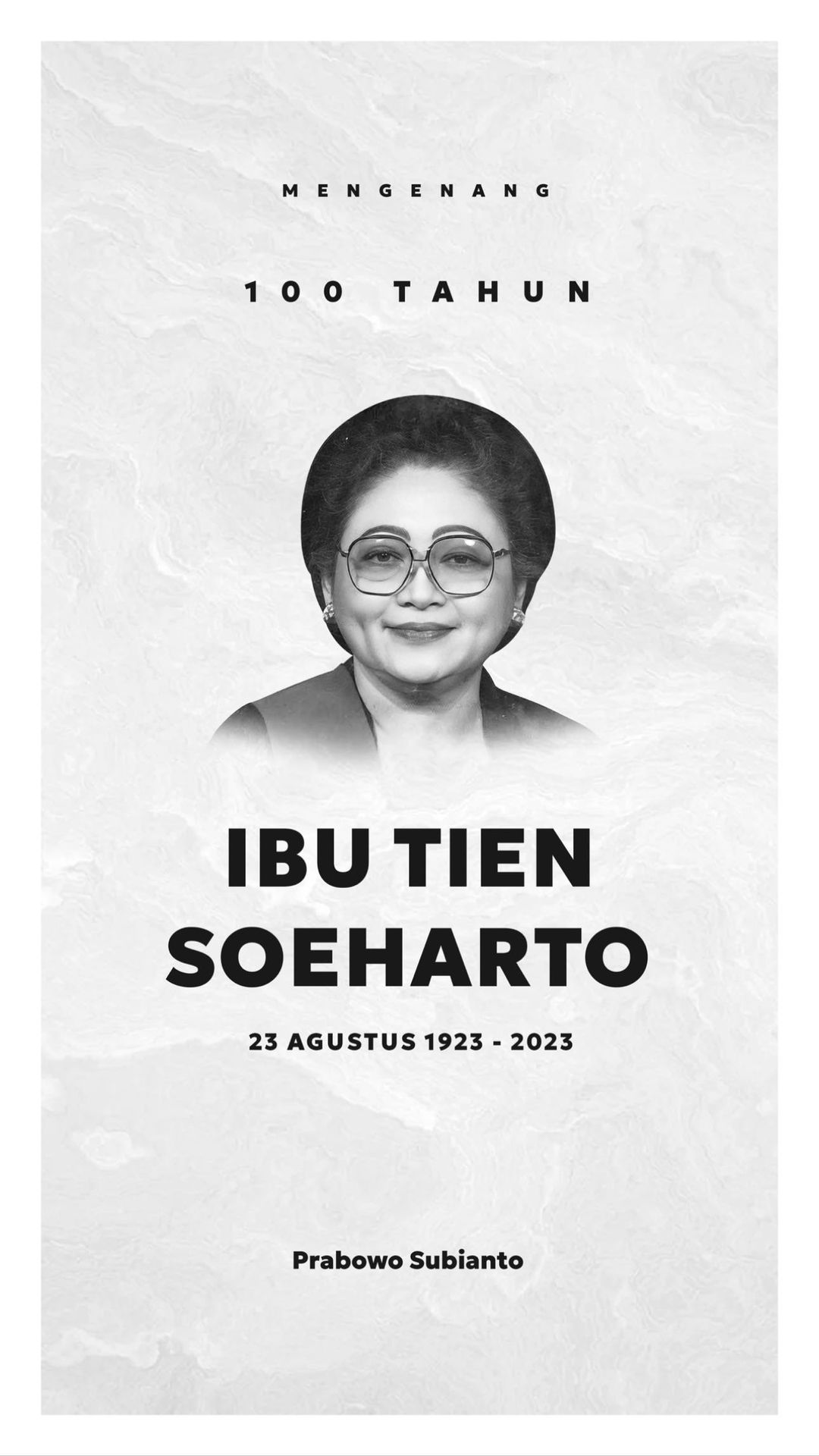 Ketika Prabowo Subianto Mengenang Bu Tien Soeharto, Mantan Mertuanya