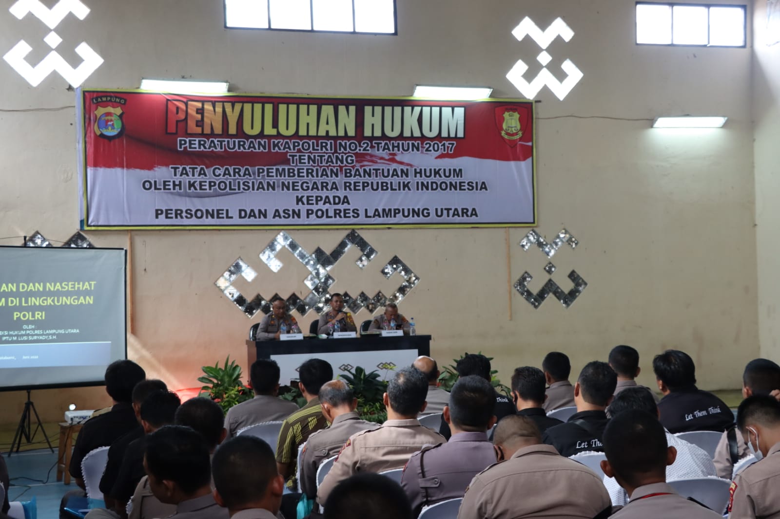 Polres Lampura Gelar Penyuluhan Hukum Kepada Personel Polri