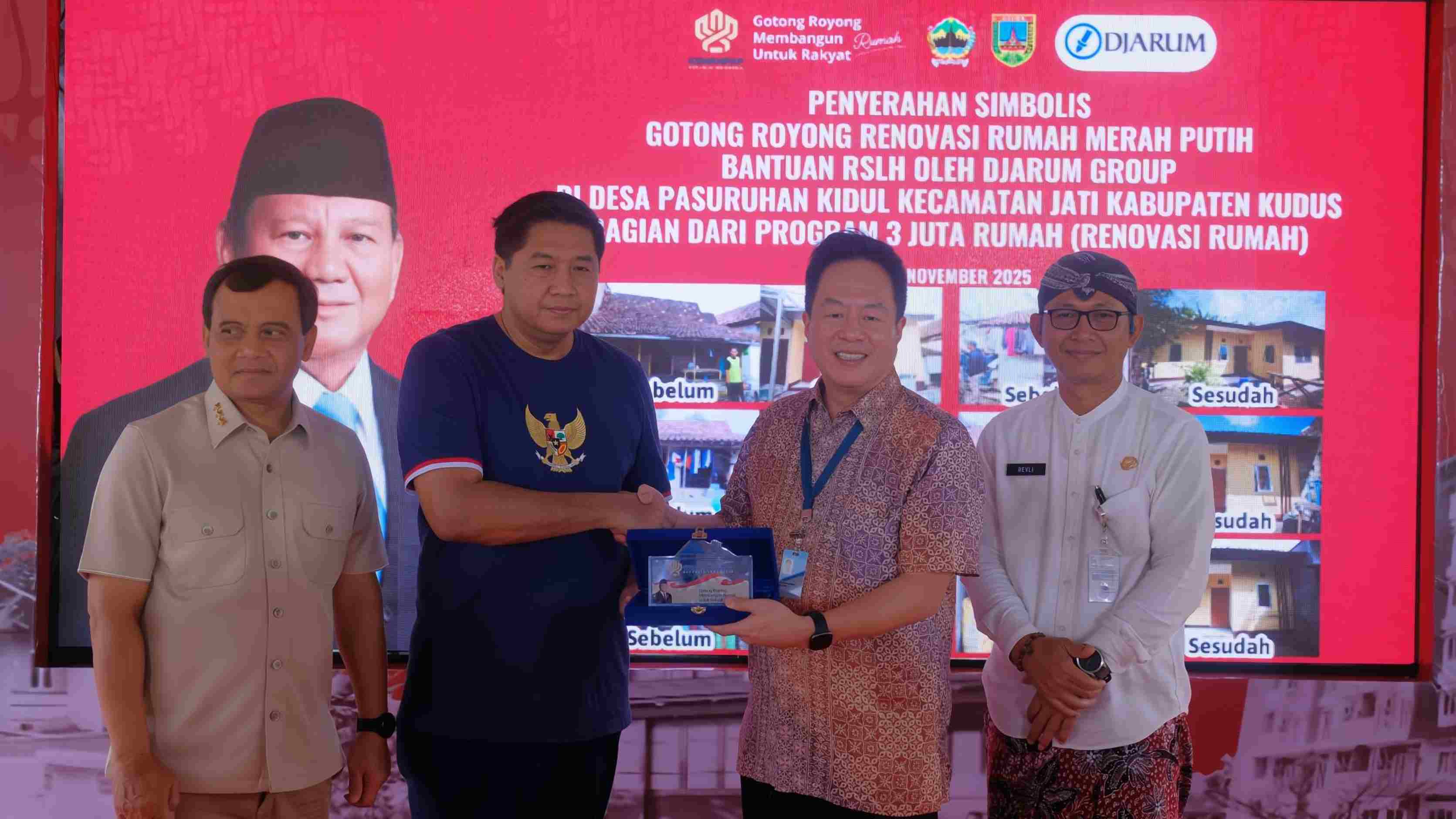 Menteri PKP Maruarar Sirait Tinjau Program Rumah Sederhana Layak Huni (RSLH) dari PT Djarum di Kudus