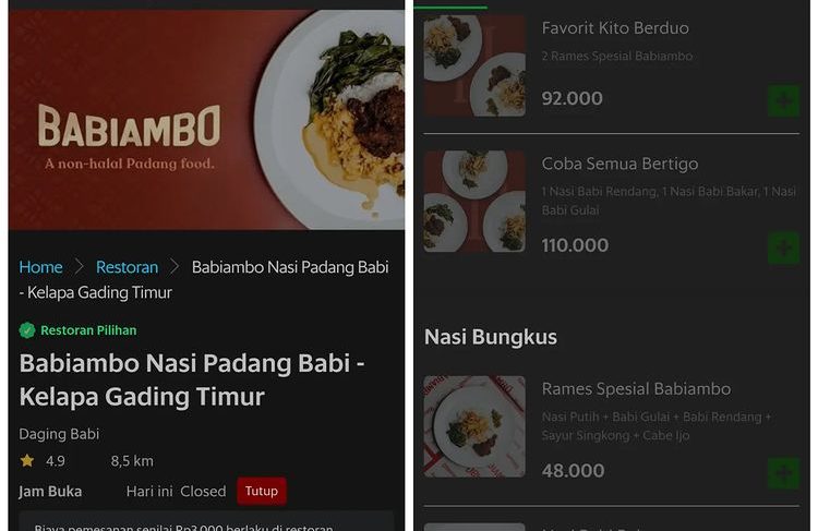 Ini Harga dan Menu Andalan Restoran Nasi Padang Babi di Kelapa Gading Jakarta, Kemunculannya Bikin Heboh