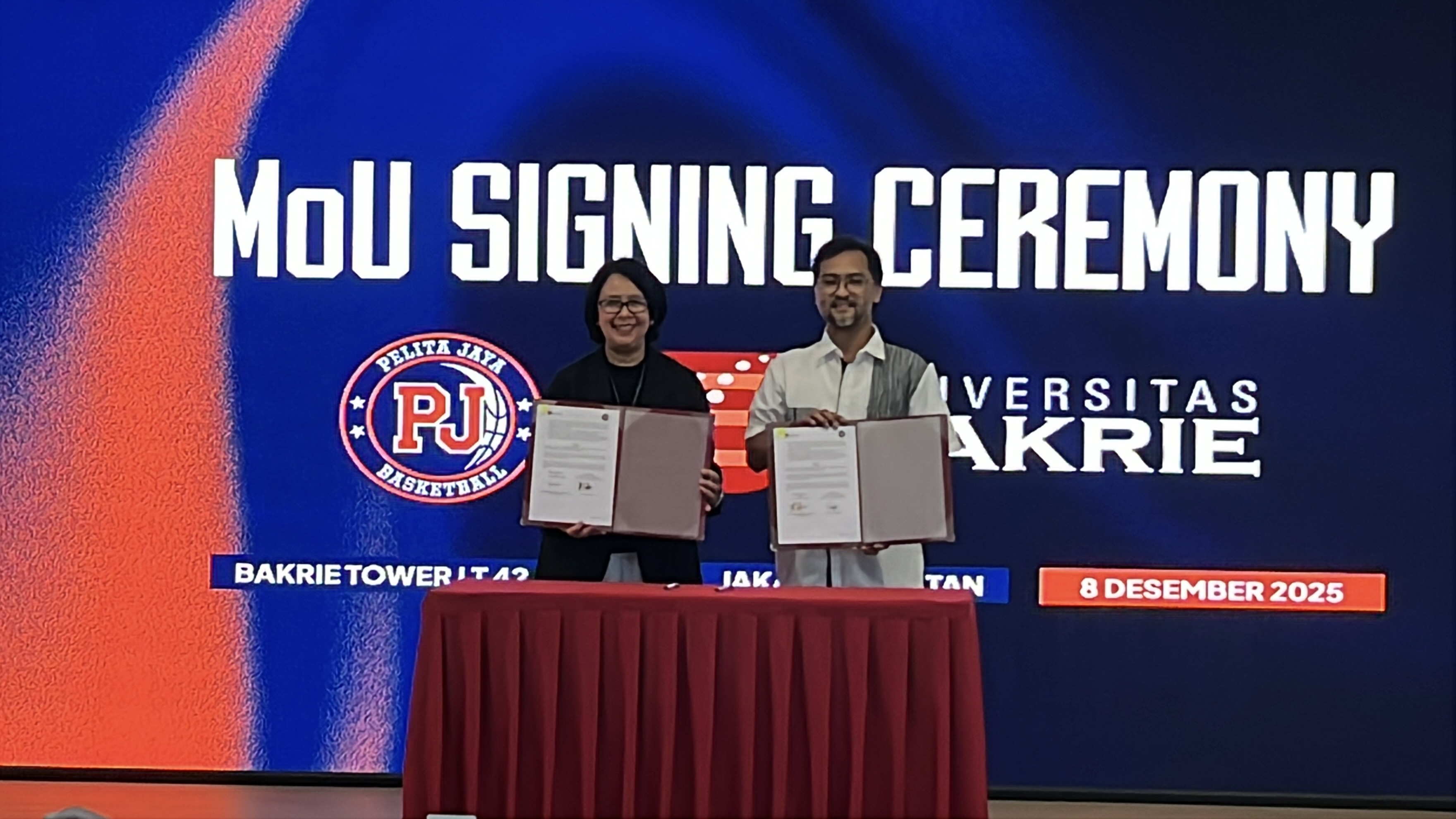Pelita Jaya Gandeng Universitas Bakrie, Perkuat Sinergi Pendidikan dan Basket Profesional