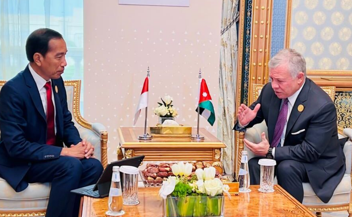 Kepada Raja Yordania Abdullah II bin Al-Hussein, Jokowi : Pemindahan Paksa Warga Palestina Harus Ditolak 